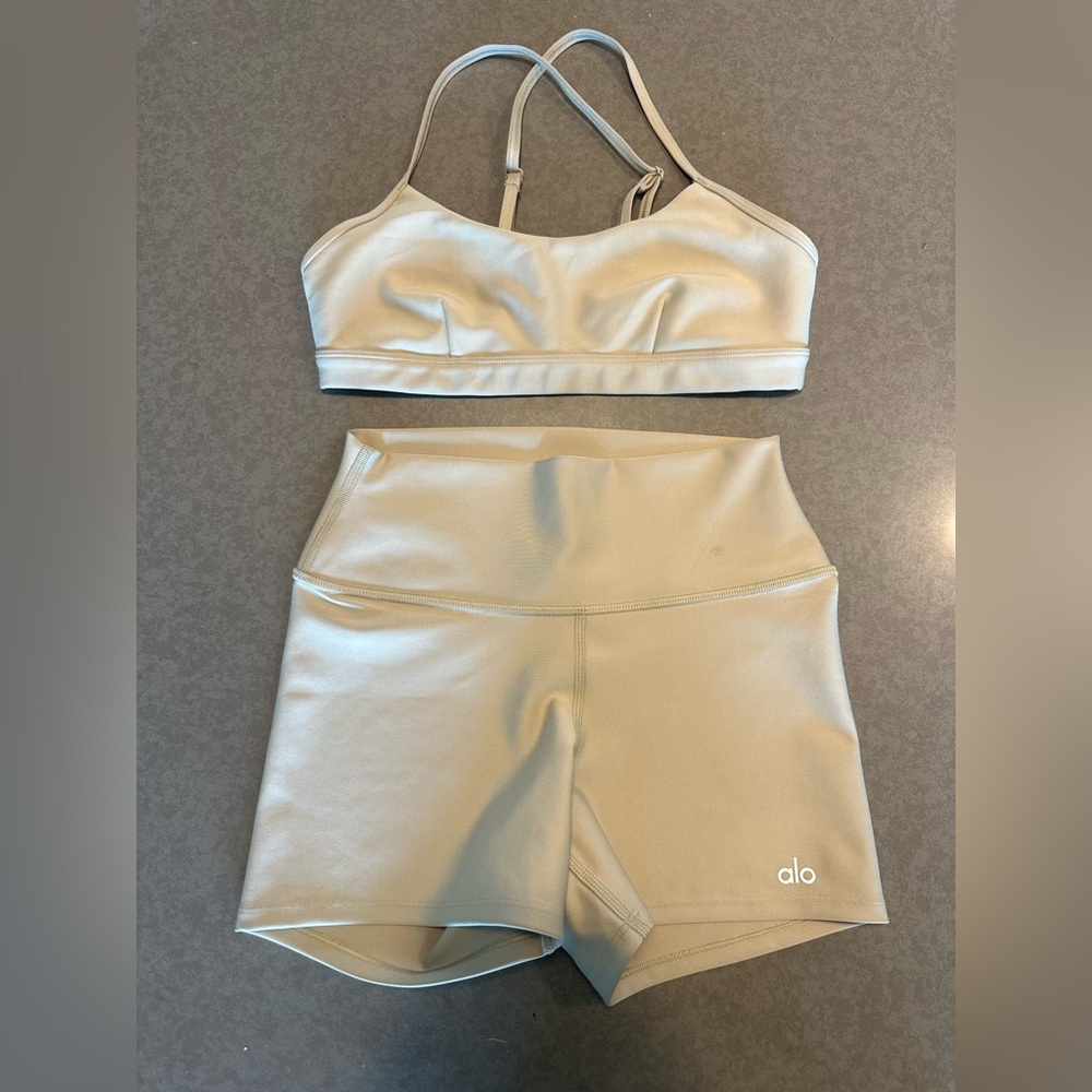 Alo Airlift Sports Bra and 3” Shorts